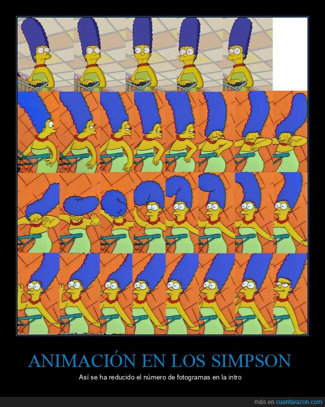animación,simpsons,fotogramaas,antes,ahora