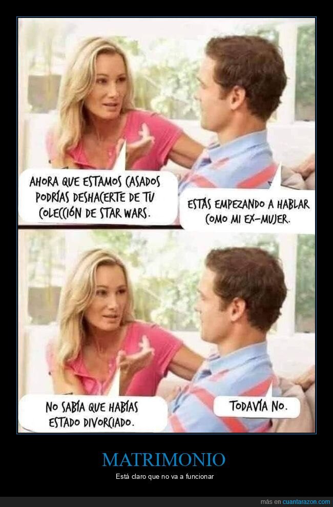 matrimonio,colección,star wars,ex