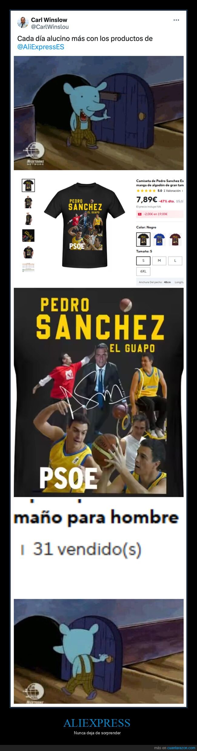aliexpress,camiseta,pedro sánchez,políticos