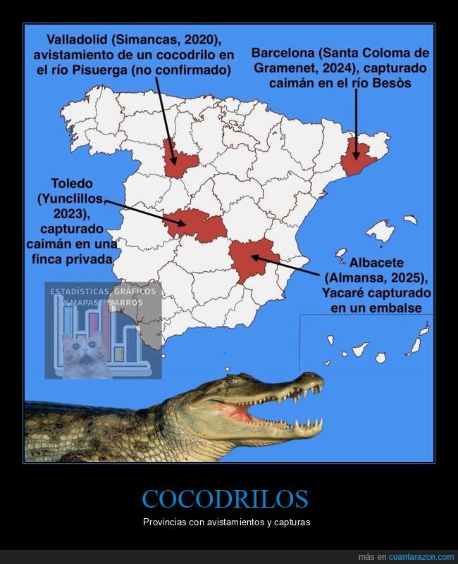 cocodrilos,avistamientos,provincias