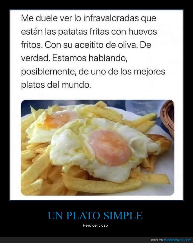 patatas,huevo frito,comida