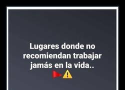 Enlace a Trabajos a evitar