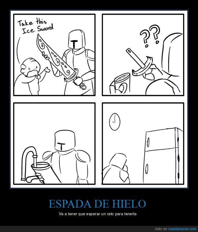 espada,hielo,agua,congelador