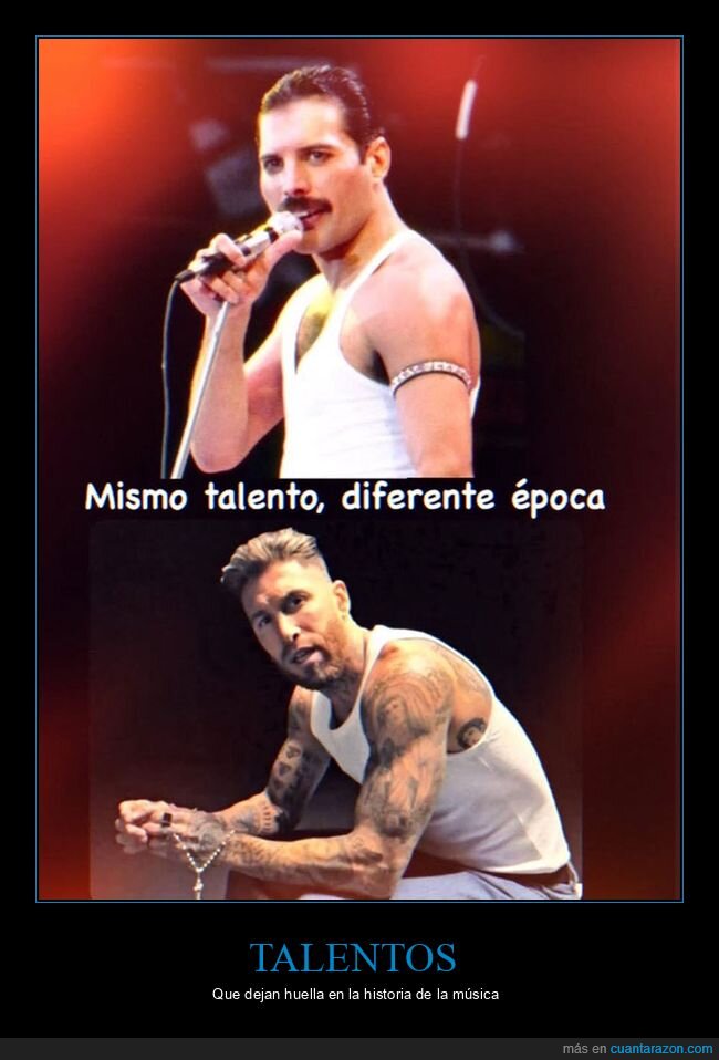 freddie mercury,sergio ramos,talento
