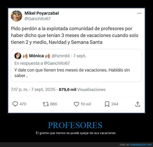 profesores,vacaciones