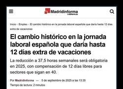 Enlace a O reducción de jornada o más vacaciones