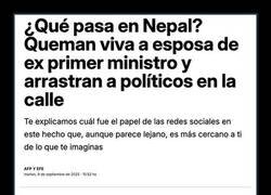 Enlace a La cosa está que arde en Nepal
