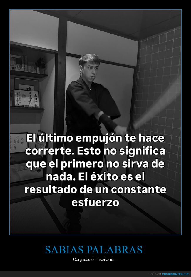 empujón,éxito,esfuerzo