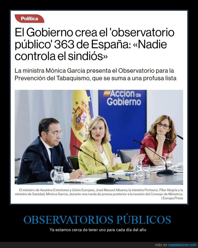 observatorio público,gobierno