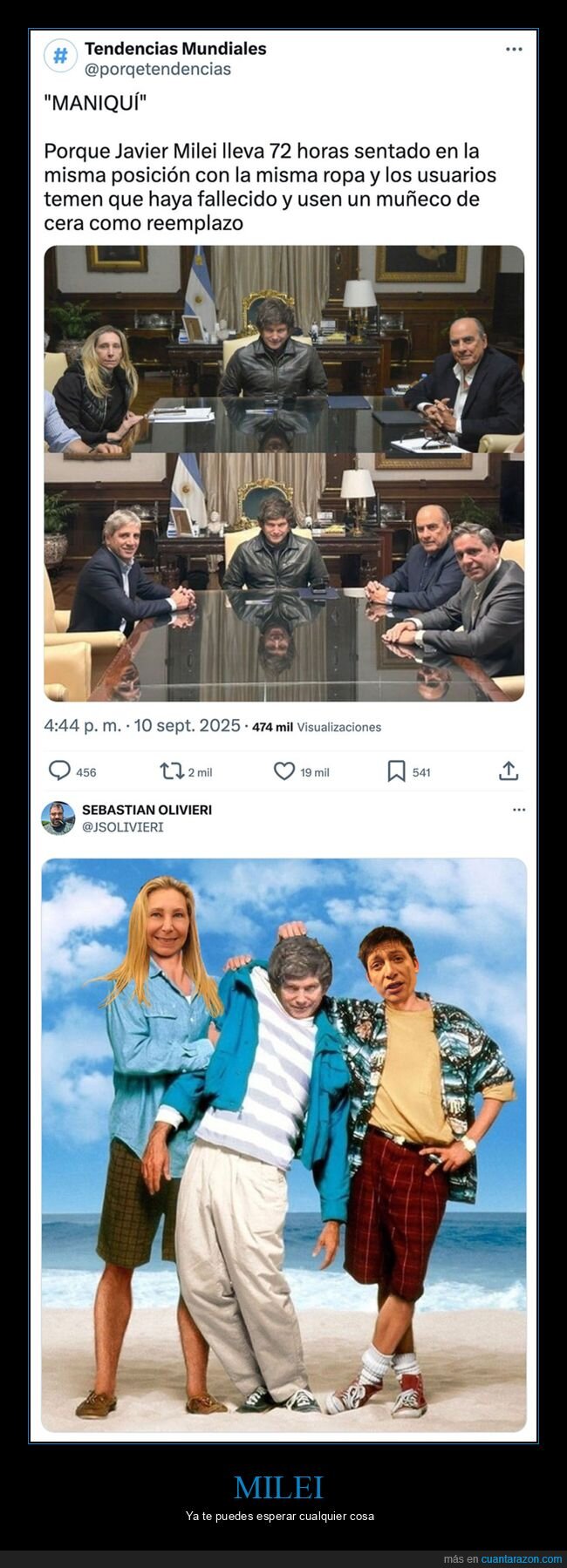 maniquí,milei,políticos