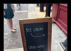 Enlace a ¿Helado o mundo cruel?