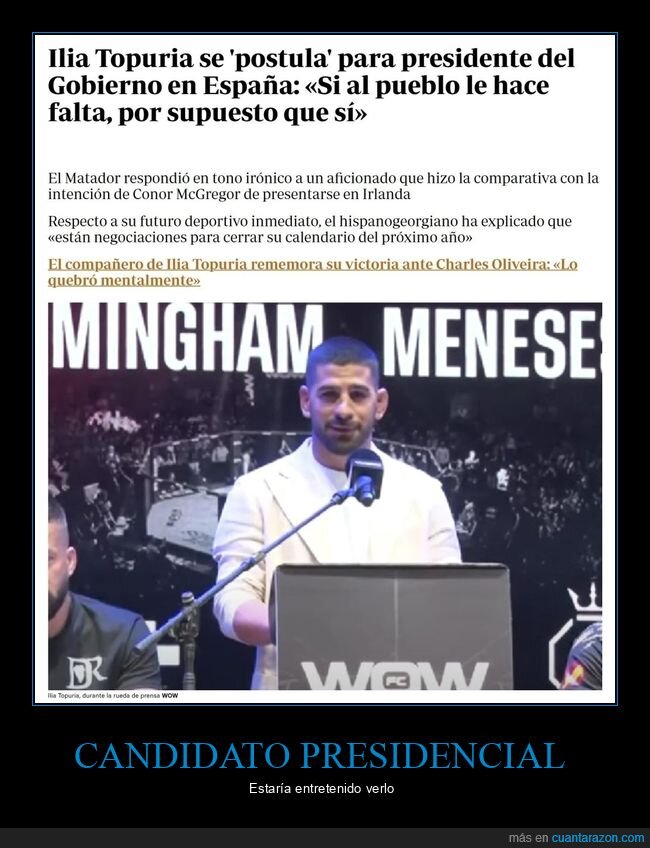 illia topuria,presidente