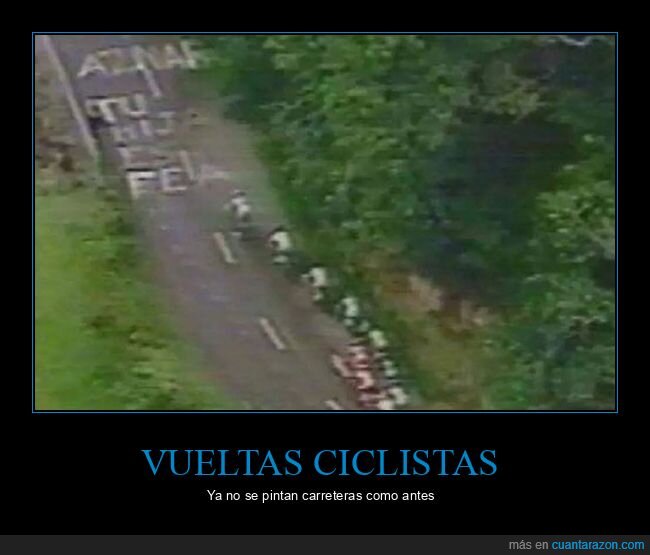 aznar,carretera,fea,hija,pintadas,vuelta ciclista