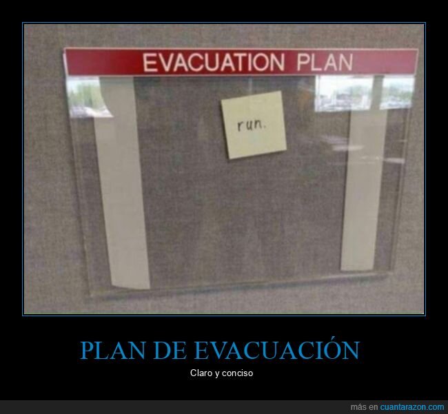 carteles,correr,evacuación