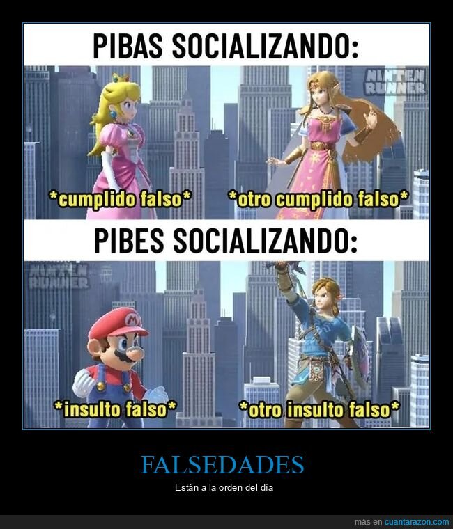 chicas,chicos,cumplidos,falsos,insultos,socializando