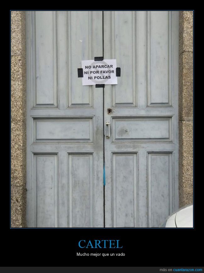 aparcar,carteles,puerta