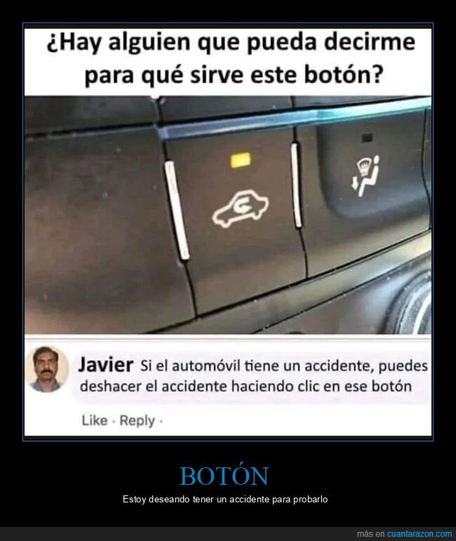 botón,coche,accidente,deshacer