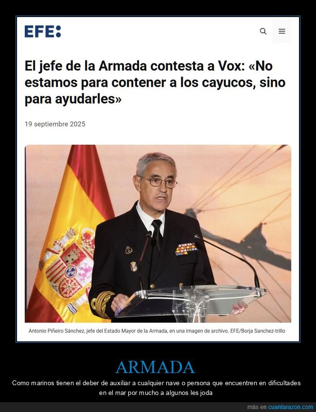 armada,cayucos,ayudar