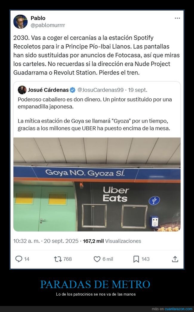 parada de metro,patrocinios