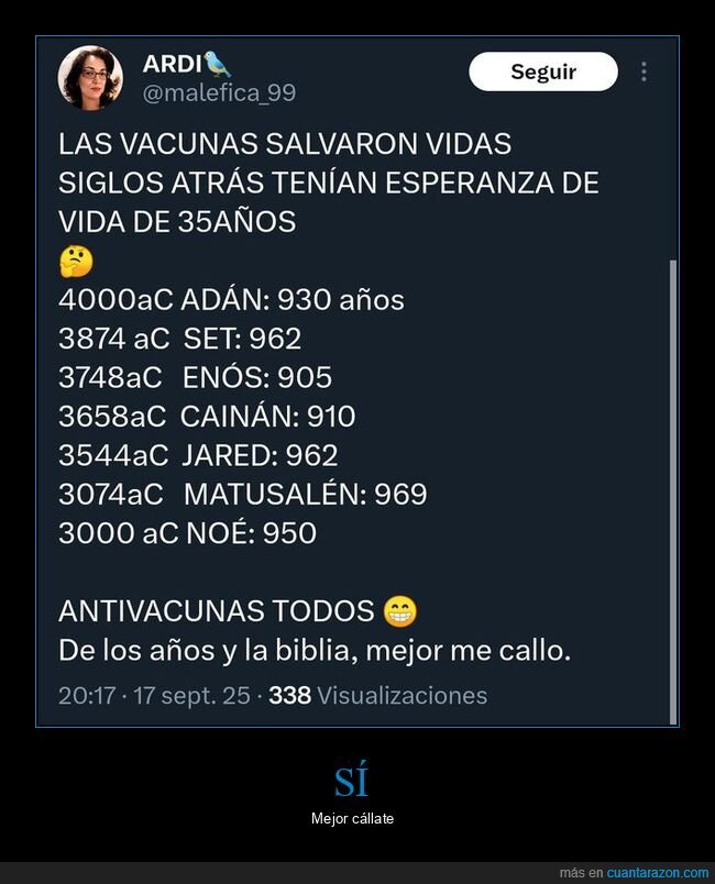 antivacunas,biblia,edades,negacionistas