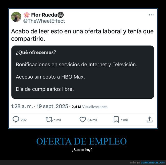 oferta de empleo,internet,hbo,cumpleaños