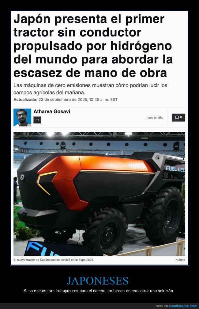tractor,japón,sin conductor