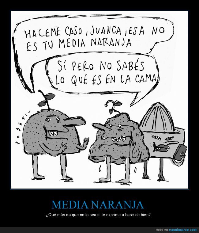 media naranja,exprimidor