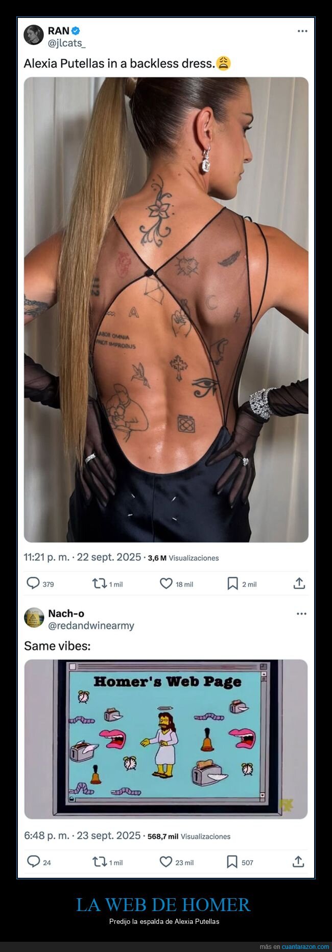 alexia putellas,espalda,simpsons,tatuaje