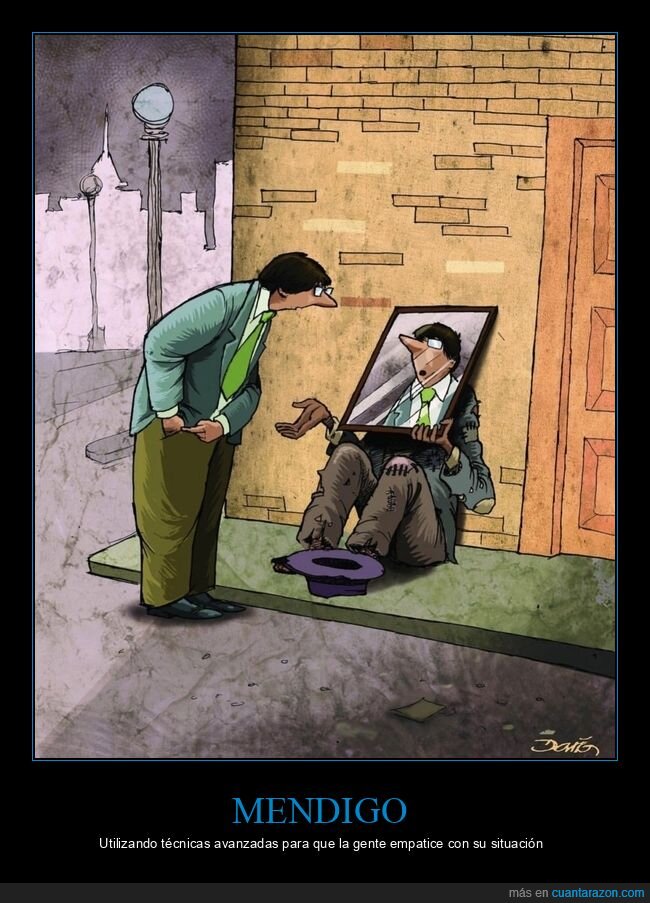 mendigo,espejo