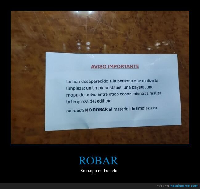 carteles,vecinos,robar