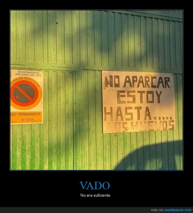 vado,aparcar,carteles