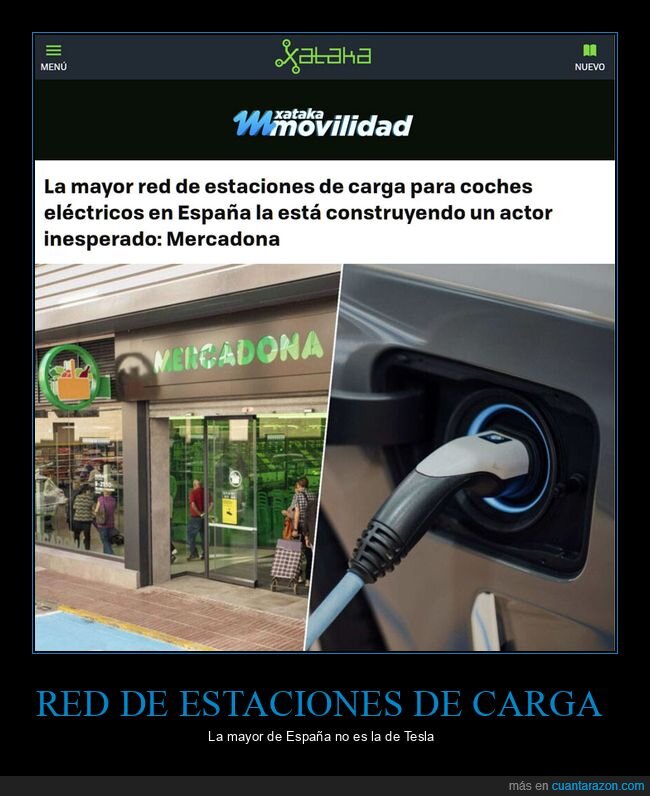 red de estaciones de carga,coches eléctricos,mercadona