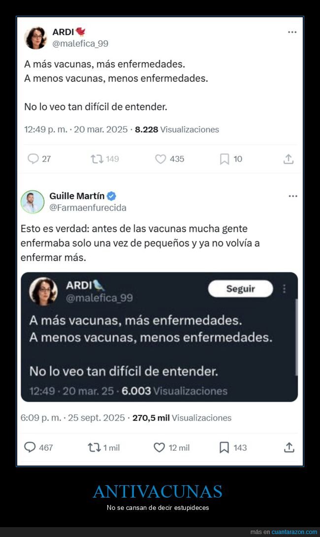 antivacunas,enfermedades