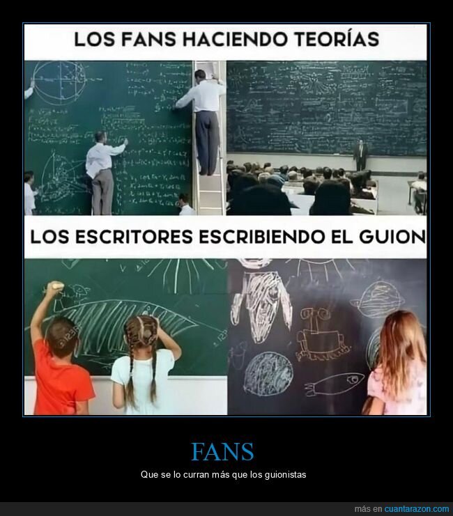 escritores,fans,guion,teorías