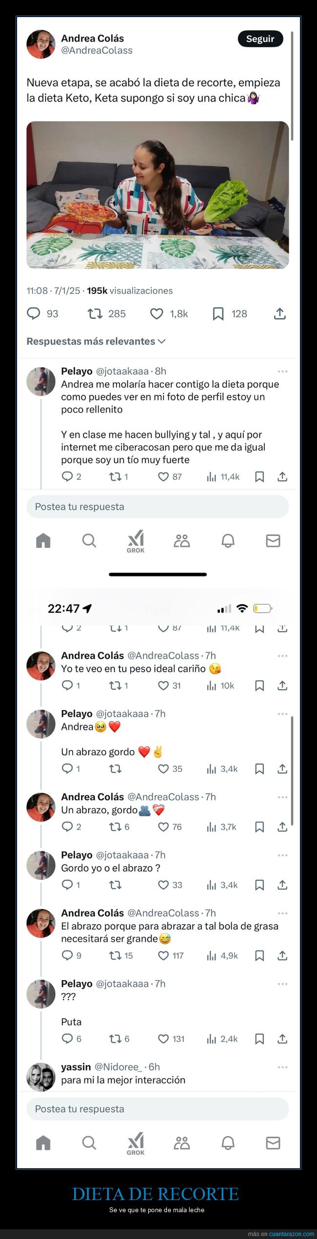 dieta de recorte,gordo,abrazo