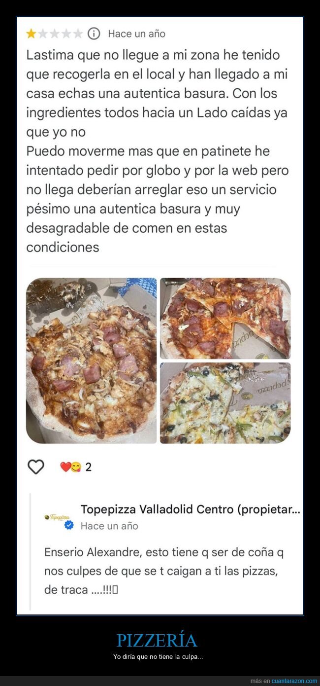 pizzaría,pizzas,reseña
