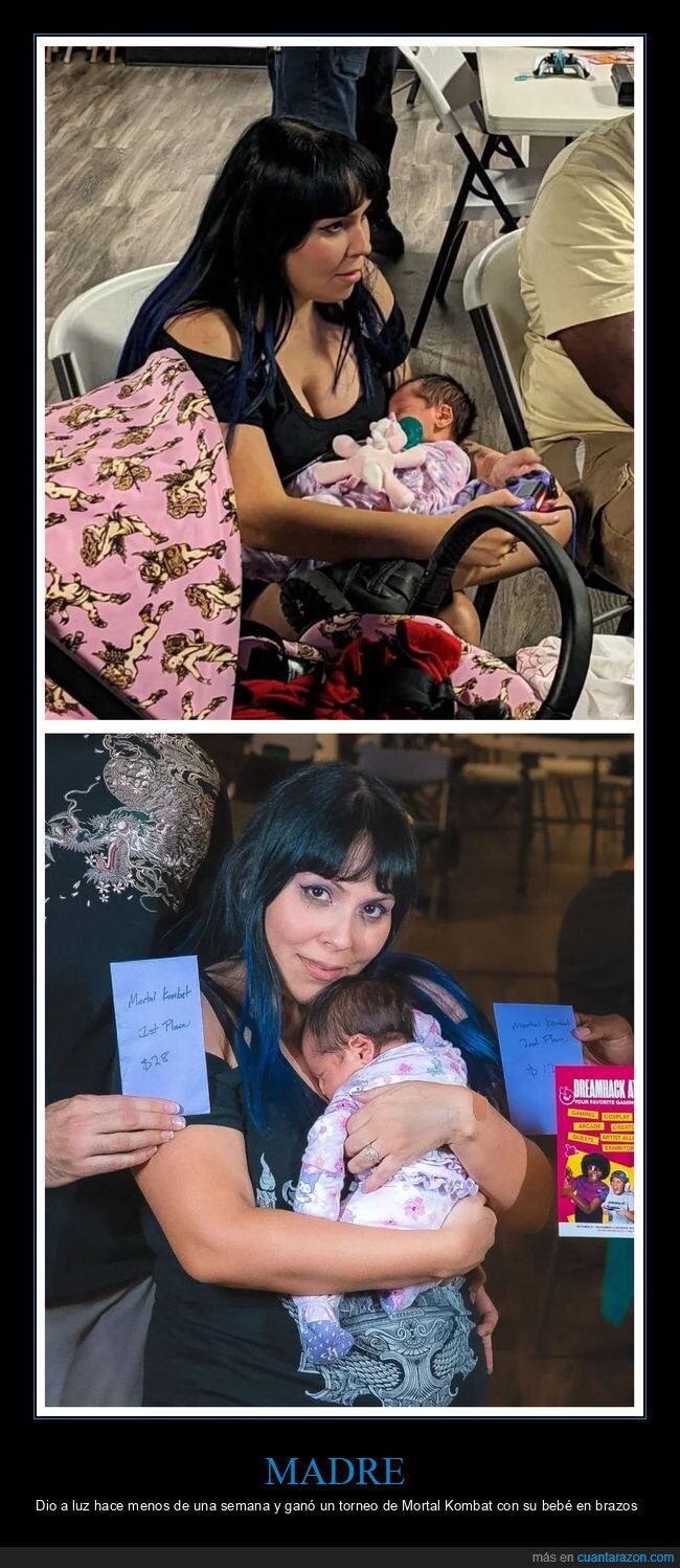 madre,bebé,mortal kombat