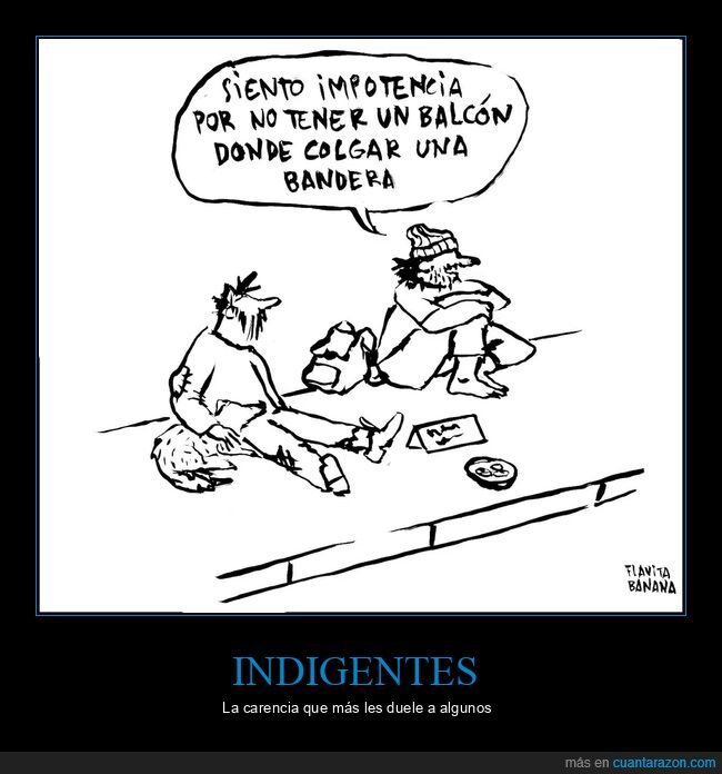 indigentes,balcón,bandera