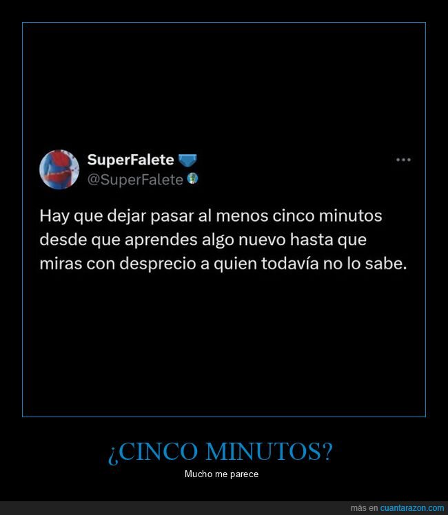 cinco minutos,aprender,saber