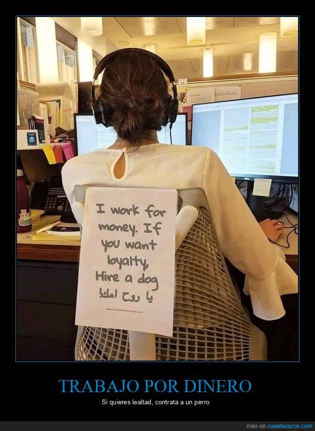 trabajo,dinero,lealtad,perro