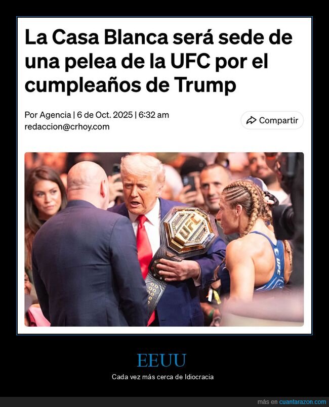 casa blanca,combate,cumpleaños,donald trump,políticos,ufc