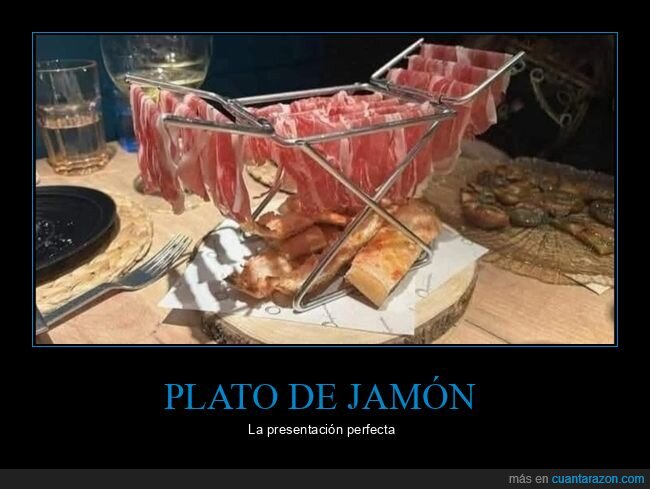 jamón,tendedero,presentación