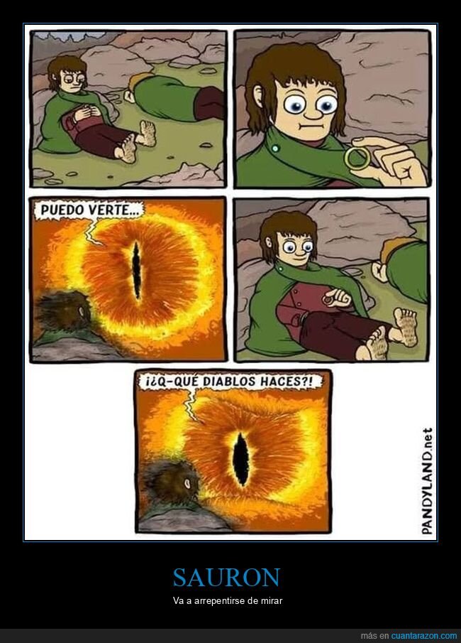 sauron,frodo,ver,el señor de los anillos