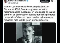 Enlace a Ramon Casanova i Danés, el inventor que patentó el precursor del motor a reacción
