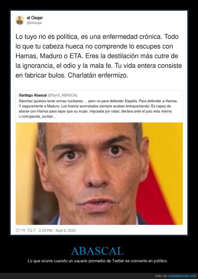 santiago abascal,pedro sánchez,políticos