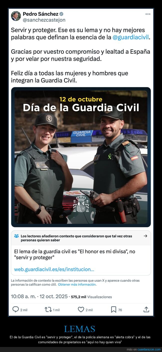 lema,guardia civil,pedro sánchez,fails