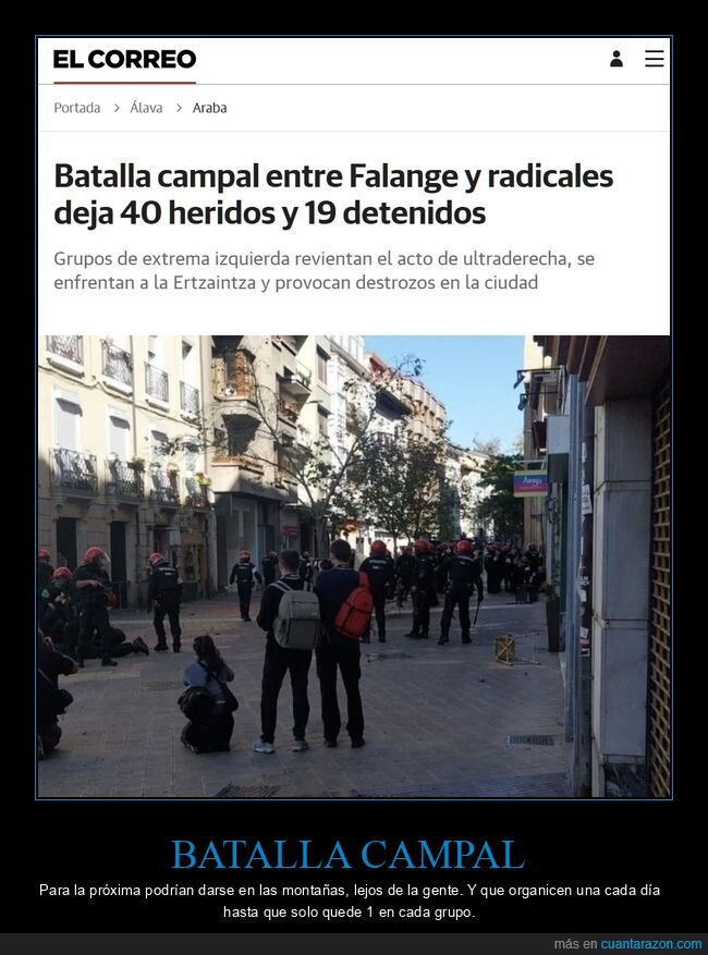 batalla campal,falange,radicales