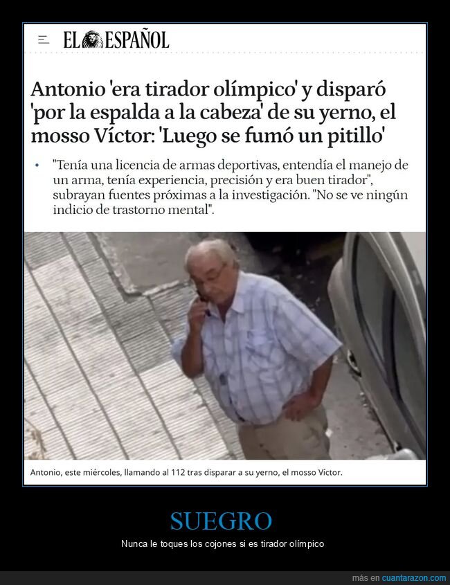 suegro,yerno,tirador olímpico