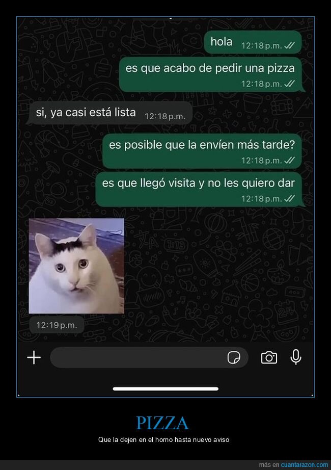 pizza,enviar,tarde,visita