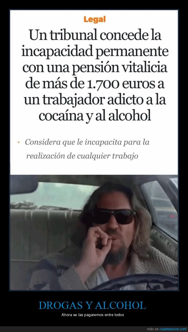 incapacidad,pensión,adicto